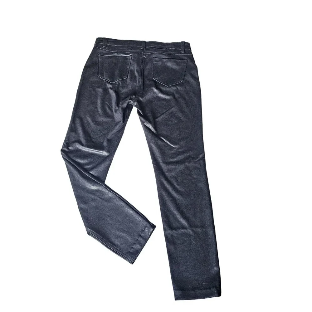 ROZ & Ali Women's Knit Legging Pants Shiny Jean Style Skinny sz 12 - Picture 2 of 9